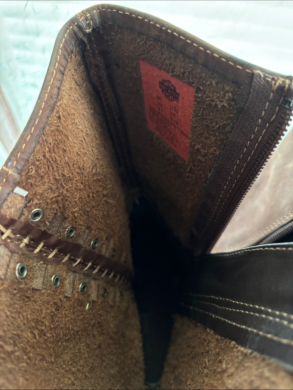 Harley-Davidson Brown Leather Mid-Calf Women’s US Size 9.5 Motorcycle Boots - Picture 11 of 16